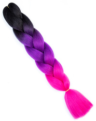 Włosy syntetyczne kolorowe warkocze ombre C11
