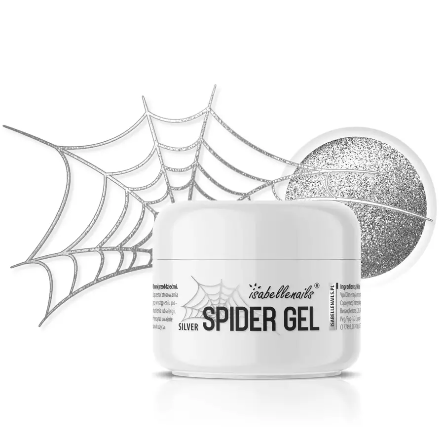 Spider gel żel do zdobień silver isabellenails 5 g